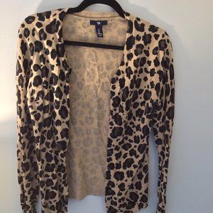 Gap Leopard Print Cardigan
